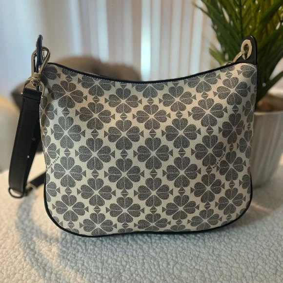Authentic Kate Spade Black and Cream Floral Crossbody Bag - Picture 4 of 16